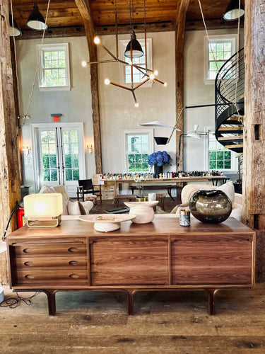 Rubik Table Lamp In Alabaster With Brushed Brass Base by Michael Verheyden