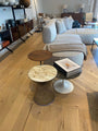 Eero Saarinen Small Round Table with Rosewood Top & Black Base by Knoll
