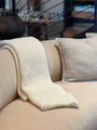 Sasha Waffle Throw in Cream by Alonpi