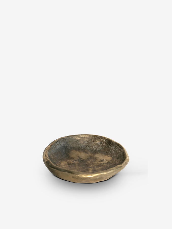 Ducy Bowl Vase in Casted Brass Brut by Michael Verheyden