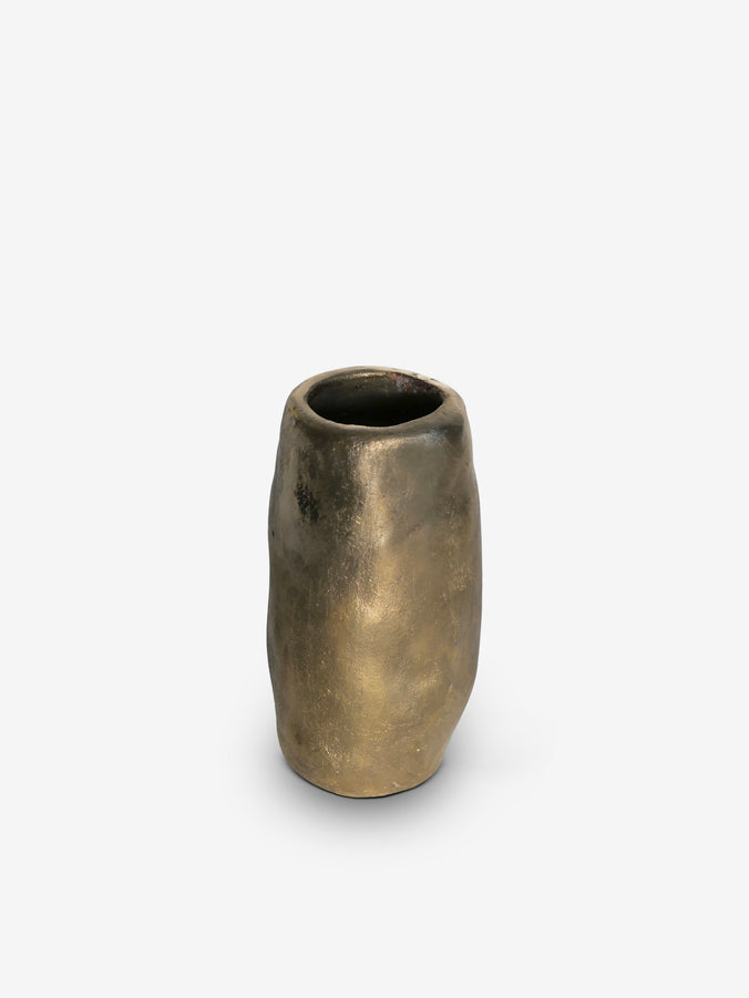 Ducy Vase S in Casted Brass by Michael Verheyden