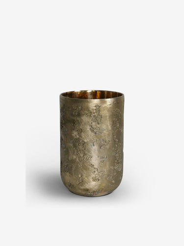 Bruto High Vase in Casted Brass by Michael Verheyden