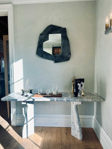 Large Hurricane Lantern with Oxidized Bronze Candle Holder by Deborah Ehrlich