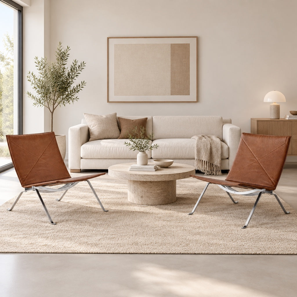 Fritz Hansen PK22 Chair Rustic Leather