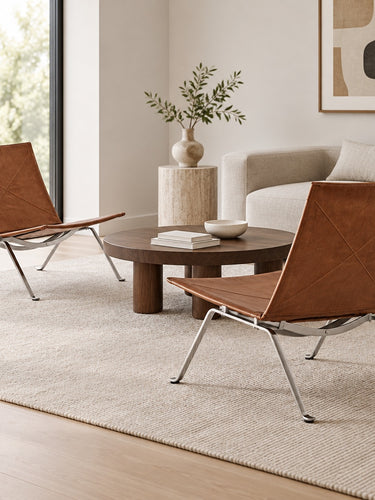 Pair Of Poul Kjaerholm PK22 Lounge Chair in Rustic Leather by Fritz Hansen