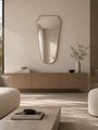 1950's Italian Straight Shield Mirror in the Style of Gio Ponti