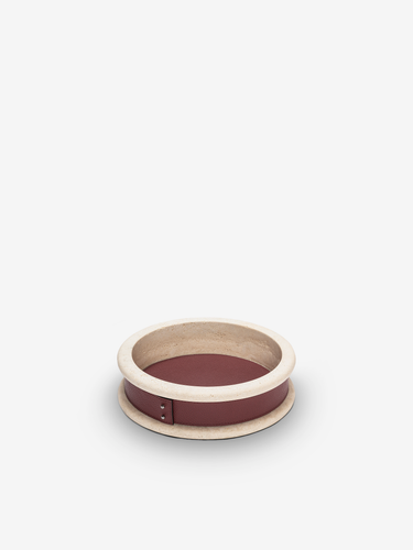 Ercolano Travertine Small Low Bowl by Giobagnaara