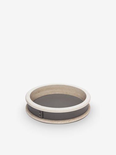 Ercolano Travertine Large Low Bowl by Giobagnaara