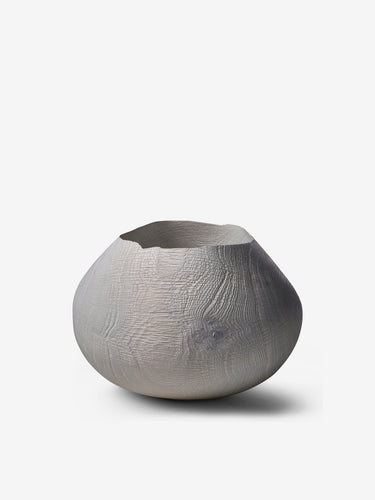 Red Oak White Limed Vessel WLO/116 by Friedemann Buehler