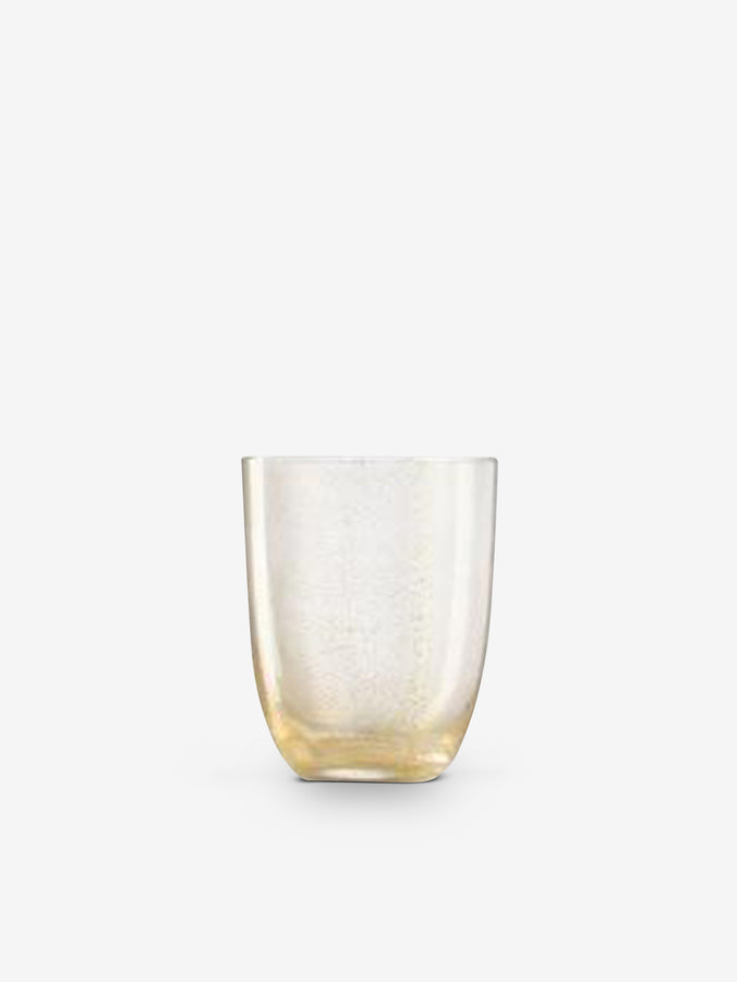 ACQUA FOGLIA ORO WATER GLASS CLEAR GOLD