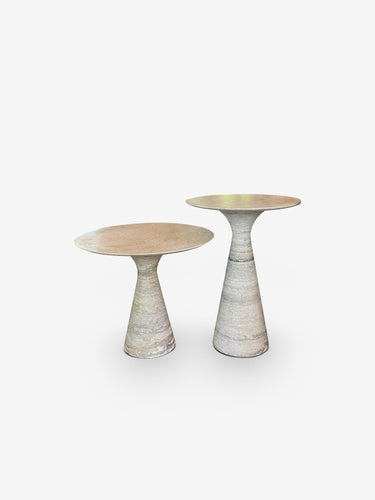 Angelo M/SR 55 Side Table In Travertine Silver in Honed Finish by Alinea - MONC XIII
