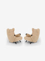 Pair Of Cadillac Chairs in Teddy Mohair Sable - MONC XIII