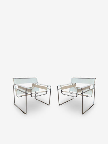 Pair Of Marcel Breuer Wassily Chair in Canvas by Knoll - MONC XIII