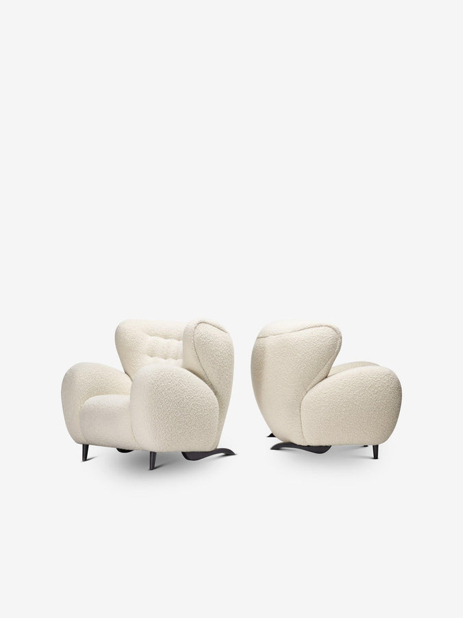 Pair of Minotaure Armchairs in Opio Naturel by Pierre Augustin Rose