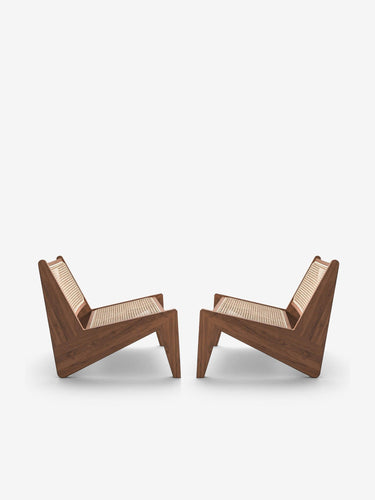 Pair Of Pierre Jeanneret 1958 Kangaroo Chair in Teak by Cassina - MONC XIII