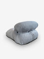 Pair of 944 Soriana Armchairs in Luxor Fucile by Cassina