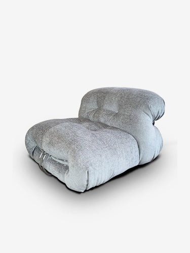 Pair of 944 Soriana Armchairs in Luxor Fucile by Cassina