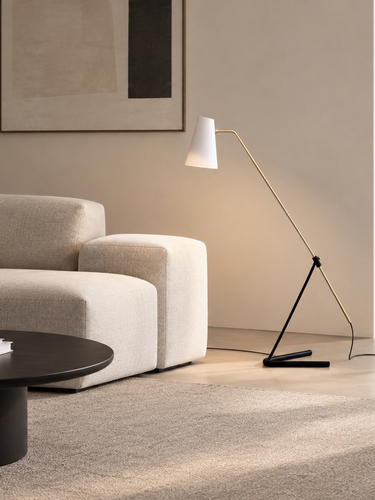 Pierre Guariche G21 Floor Lamp in White by Sammode