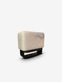 Rubik Table Lamp In Alabaster With Patinated Brass Base by Michael Verheyden - MONC XIII