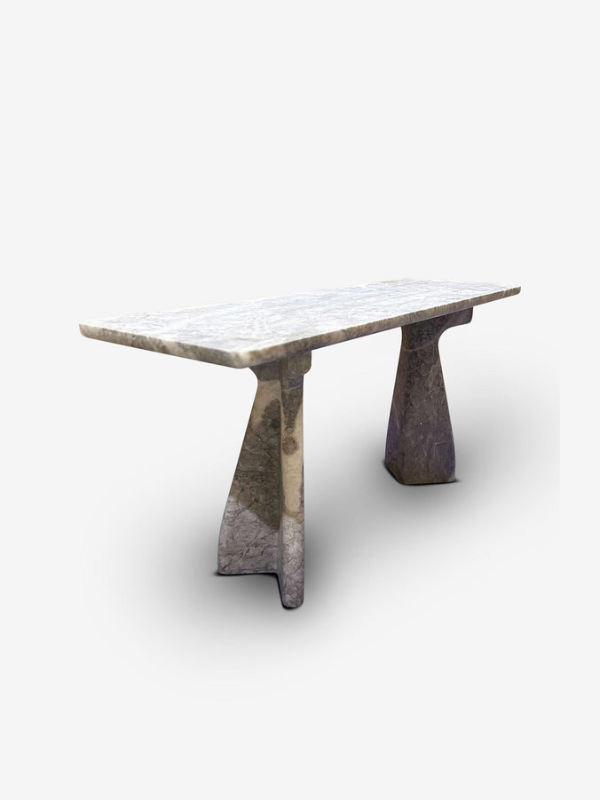 Small CHESS Console in Fior Di Pesco Marble