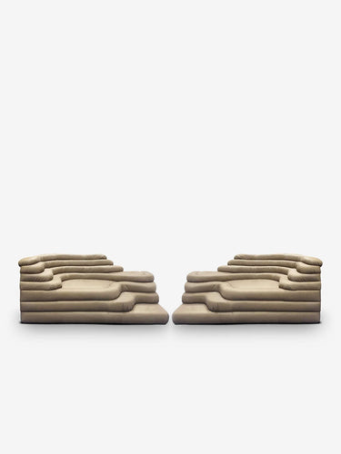 Terrazza Sectional Pair In Noce by De Sede - MONC XIII