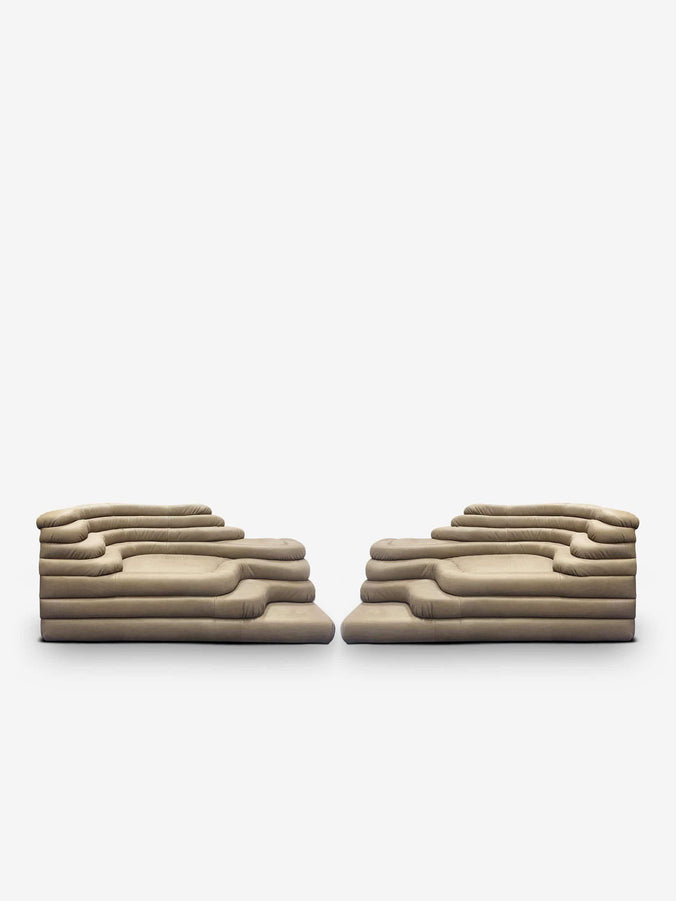 Terrazza Sectional Pair In Noce by De Sede