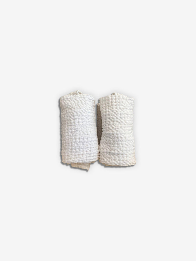 Waffle Hand Towel in Linen & Cotton Pack of 2 by Amphitrite Studio