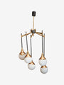 Vintage Ceiling Light 1950's Italian Ceiling Lamp with Glass Globes in The Style of Stilnovo Lighting Vintage