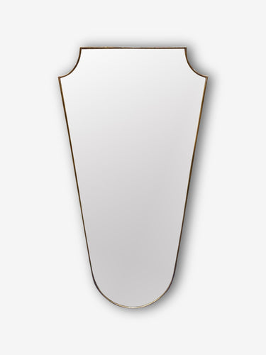 1950's Italian Straight Shield Mirror in the Style of Gio Ponti - MONC XIII