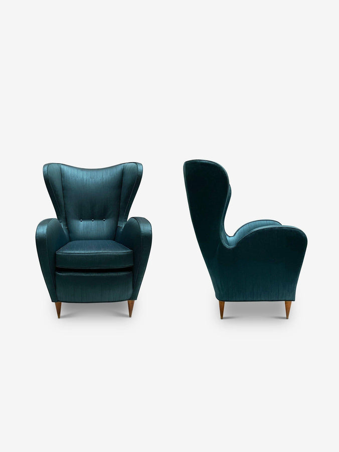1950's Italian Wingback Chairs