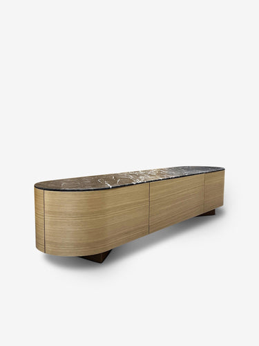 558 Rondos Chest of Drawers in Oak & Grey Carnico Marble by Cassina - MONC XIII
