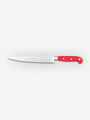 Berti 8" Slicing Knife with Wood Block by Berti Kitchen Accessories New Kitchen Knives Total Length: 15.4" Blade Length: 8" / Red Lucite / Steel