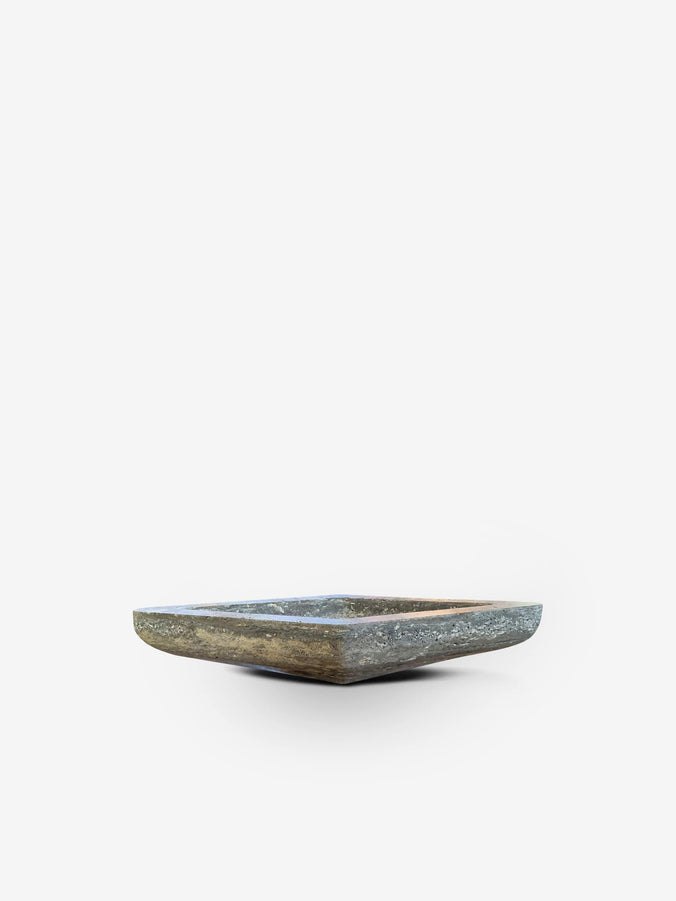 Ace Small Bowl in Brown Travertine by Michael Verheyden