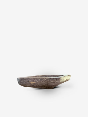 Michael Verheyden Ace Small Bowl in Brown Travertine by Michael Verheyden Home Accessories New Vessels 14.5