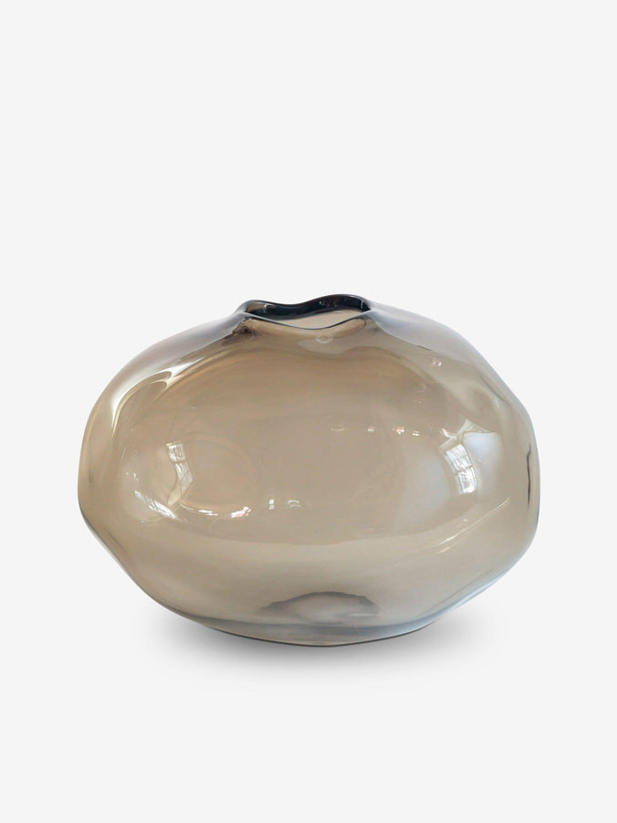 Aria B Smoke Glass Vase by Arcade Murano