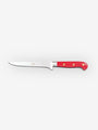 Berti Boning Knife with Wood Block by Berti Kitchen Accessories New Kitchen Knives Total Length: 12" Blade Length: 6.5" / Red Lucite / Steel