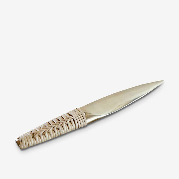 Brass and Cane Letter Opener by Carl Aubock