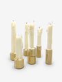 Klaar Prims Brass Ribbed Lux Candle Holder Set by Klaar Prims Tabletop New Decorative Default