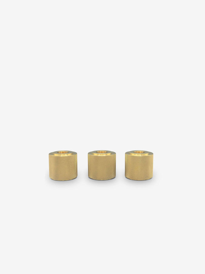 Brass Ribbed Lux Tea Light Set of 3 by Klaar Prims