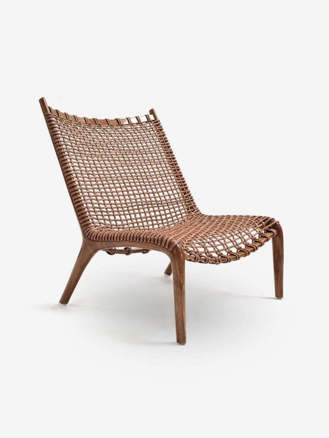 Brazilian Chair with Solid Teak and Leather