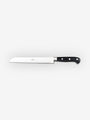 Berti Bread Knife with Wood Block by Berti Kitchen Accessories New Kitchen Knives Total Length: 14" Blade Length: 8.7" / Black Lucite / Steel