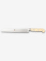 Berti Bread Knife with Wood Block by Berti Kitchen Accessories New Kitchen Knives Total Length: 14" Blade Length: 8.7" / White Lucite / Steel