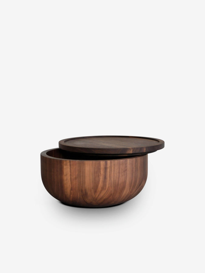 Busk Large Bowl with Lid in Walnut by Michael Verheyden