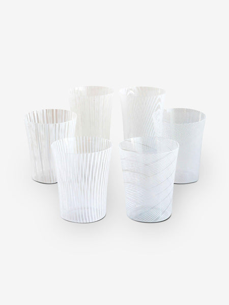 Nason Canova Bianco 6 Murano Glasses