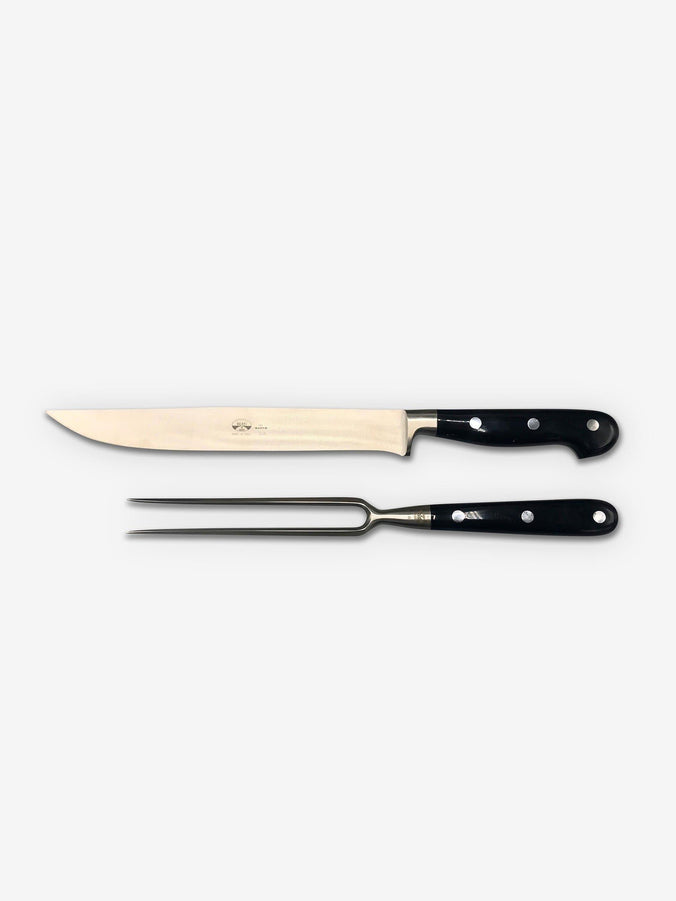 Berti Italian Handmade Insieme Curved Paring Knife With Black Lucite  Riveted Handle - Distinctive Decor