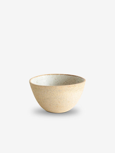 Humble Ceramics Ceramic Enoki Bowl by Humble Ceramics Tabletop New Dinnerware Sandstone/Snow White / 6in Diameter x 3.5in H