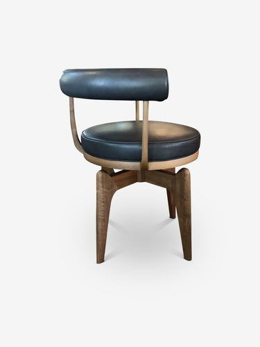 Cassina Charlotte Perriand 528 Indochine Swivel Chair in Walnut by Cassina Furniture New Seating 24.1