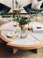 Cassina Charlotte Perriand 529 Rio Table in Carrara Marble by Cassina Furniture New Tables 55" D x 13" H / Natural / Carrara Marble