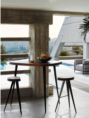 Cassina Charlotte Perriand Mexique Stool in Walnut by Cassina Furniture New Seating 29.3