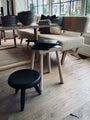 Cassina Charlotte Perriand Tabouret Berger Stool in Black by Cassina Furniture New Seating 13" D x 10.5" H / Black / Wood